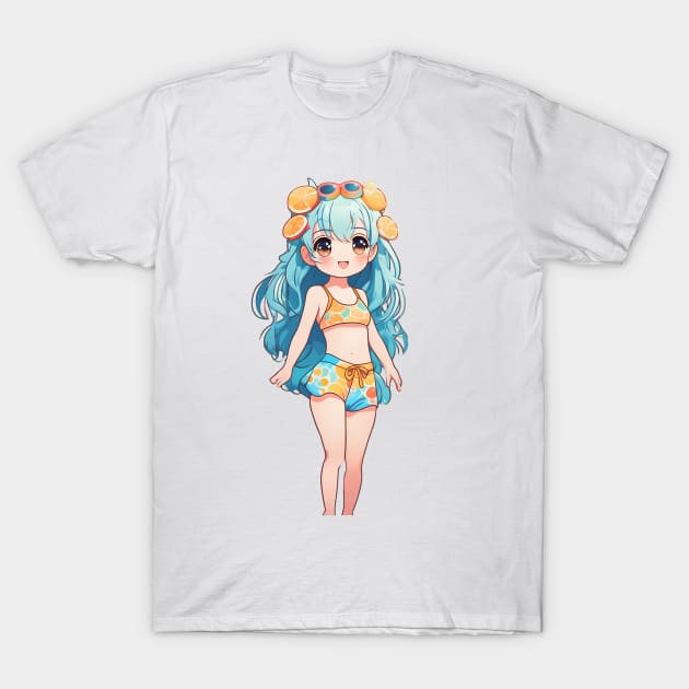 Cute bikini fruity girl bikini T-Shirt by InkPulse